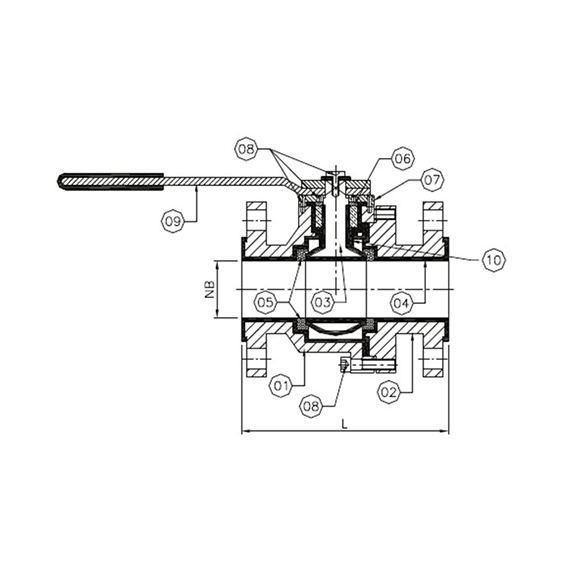 S3-PFA Lined Ball valve(WM) hi flon